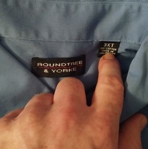 Men's Roundtree and Yorke 3XT Blue shirt